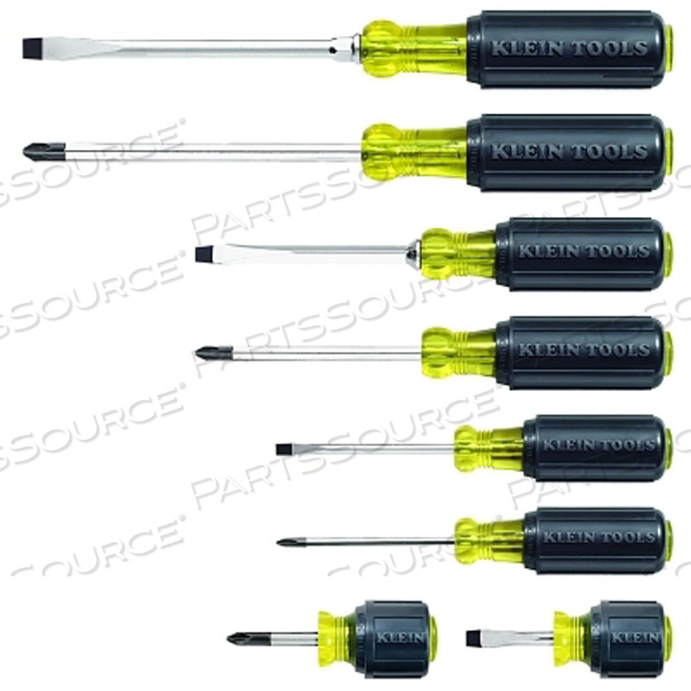 SCREWDRIVER SET SLOTTED/PHILLIPS 8 PC by Klein Tools