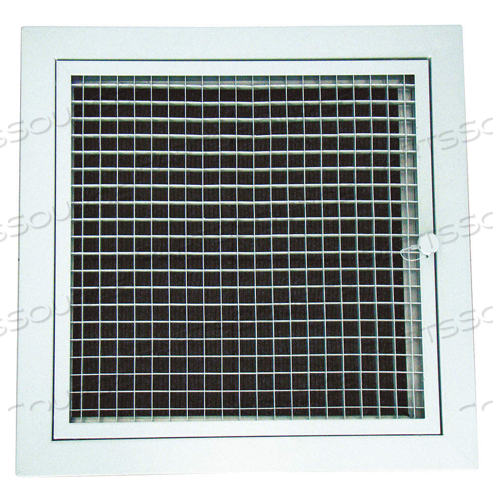FILTERED RETURN AIR GRILLE, EGG CRATE GRILLE, WHITE, POWDER COATED, ALUMINUM, 23 3/8 IN H, CEILING by Approved Vendor