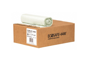 TRASH BAG 45 GAL. GREEN PK80 by Ecosafe-6400