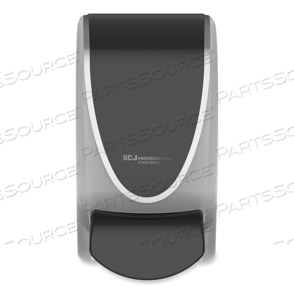 TRANSPARENT MANUAL DISPENSER, 1 L, 4.92 X 4.5 X 9.25, BLACK/CHROME by SC Johnson TRANSPARENT MANUAL DISPENSER, 1 L, 4.92 X 4.5 X 9.25, BLACK/CHROME by SC Johnson