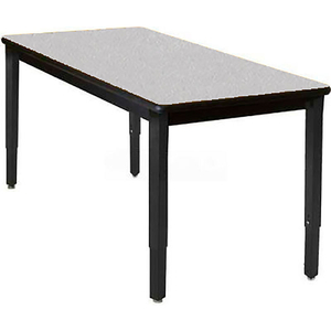 42" X 60" LOBO HEAVY DUTY TABLE W/ ADJUSTABLE LEGS - GRAY NEBULA by WB Manufacturing