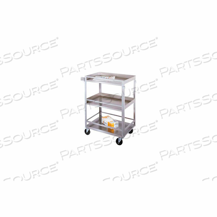 STD DUTY 3 SHELF CART W/GRD RA by Lakeside Manufacturing, Inc.