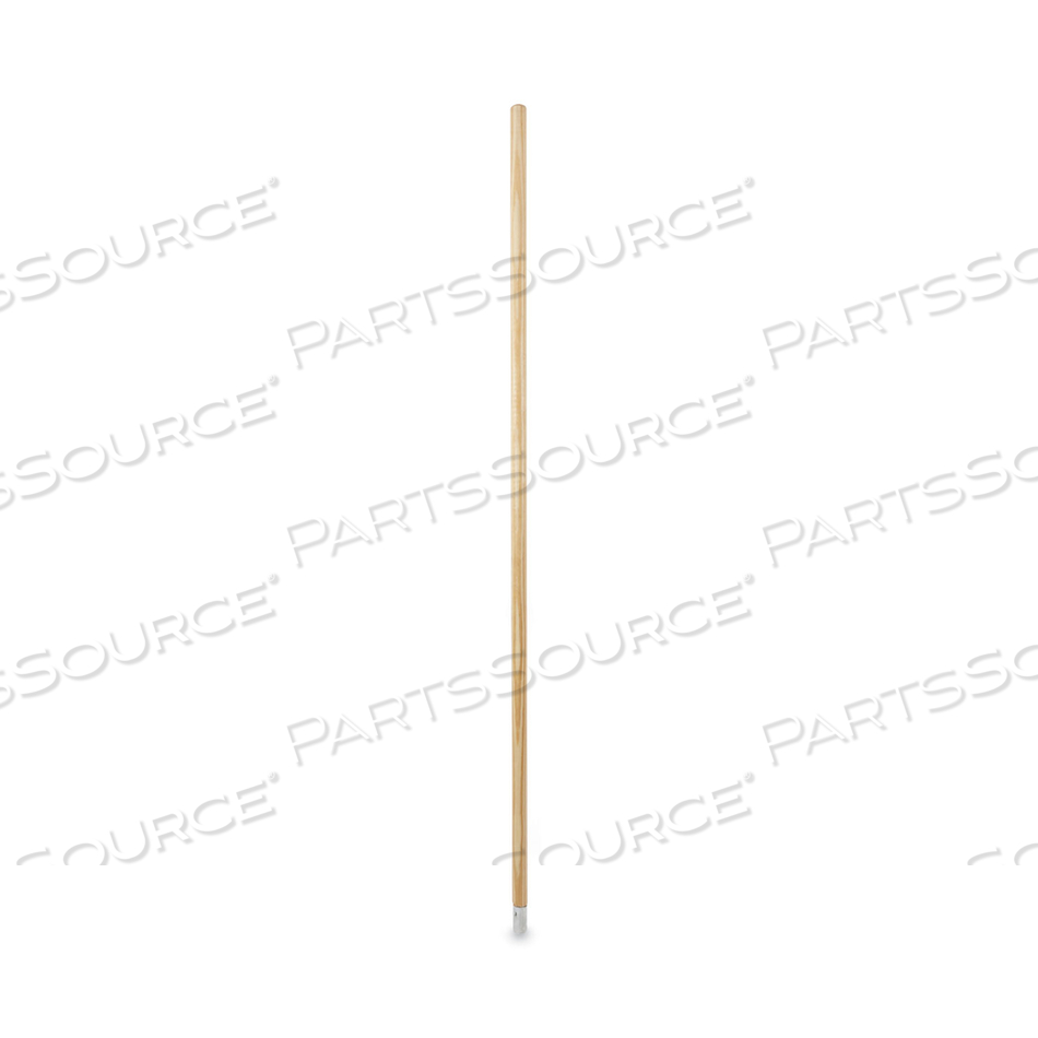 LIE-FLAT SCREW-IN MOP HANDLE, LACQUERED WOOD, 1.13" DIA X 54", NATURAL by Boardwalk