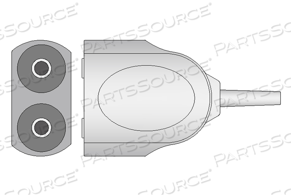 SINGLE TEMPERATURE CABLE, 400 SERIES PROBES, 1.7 FT by GE Medical Systems Information Technology (GEMSIT)