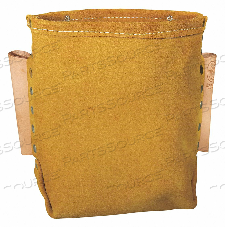 LEATHER BOLT BAG / TOOL POUCH /TOOL BAG, 5 X 8.5 X 8.5 IN by Klein Tools