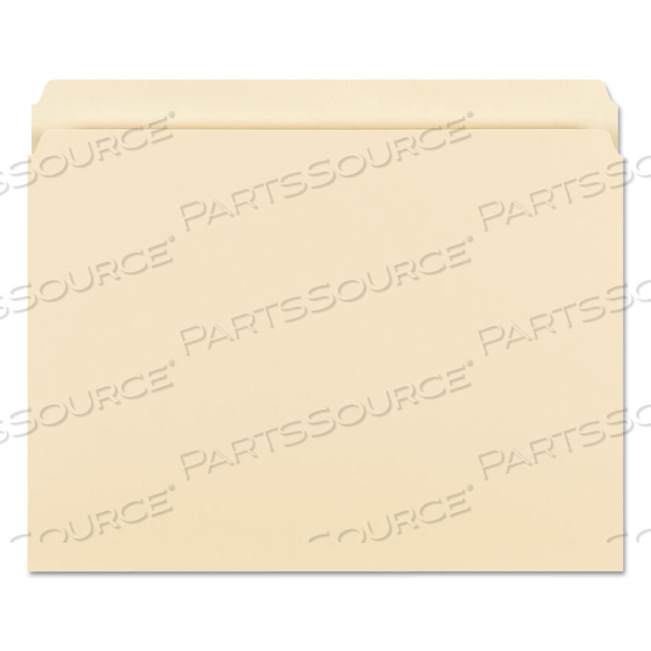 MANILA FILE FOLDERS, STRAIGHT TABS, LETTER SIZE, 0.75" EXPANSION, MANILA by Smead