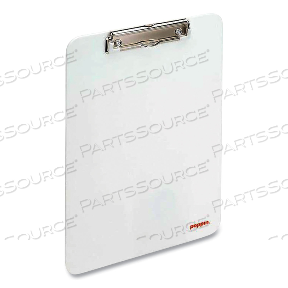 PLASTIC CLIPBOARD, HOLDS 8.5 X 11 SHEETS, WHITE 