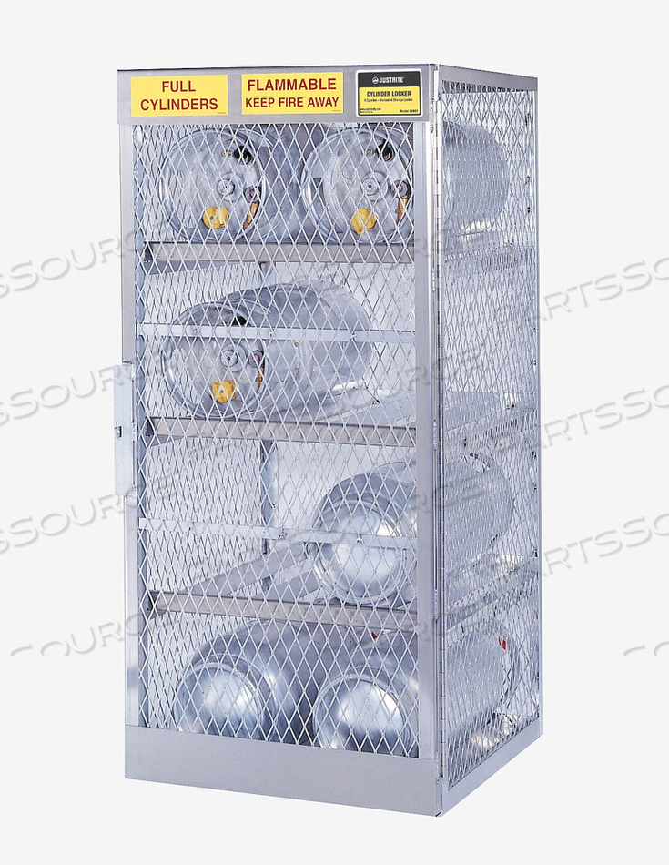 GAS CYLINDER CABINET 30X65 CAPACITY 8 by Justrite GAS CYLINDER CABINET 30X65 CAPACITY 8 by Justrite