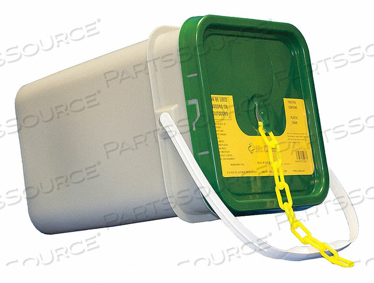 PLASTIC CHAIN, LENGTH 300 FT, COLOR YELLOW, MATERIAL POLYETHYLENE, FINISH GLOSS, LINK OUTSIDE LENGTH 1.5 IN, LINK OUTSIDE WIDTH 0.8 IN, LINK by Mr. Chain