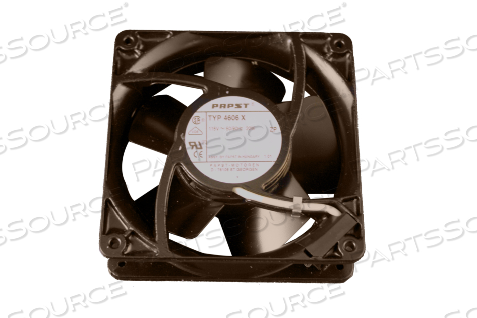 SERVER SQUARE FAN, 115 VAC, 20 W, 106 CFM FLOW, 3100 RPM, 51 DB SOUND, PLASTIC HOUSING, 38 MM X 120 MM X 120 MM by EBM- Papst Inc.