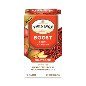 BOOST MANGO CHILI CHAI HERBAL TEA BAGS, 0.95 OZ, 18/BOX by TWININGS