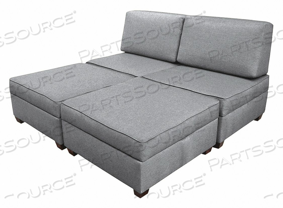 KING SLEEPER 72 W X 72 D GRAY UPHOLSTERY by Duobed