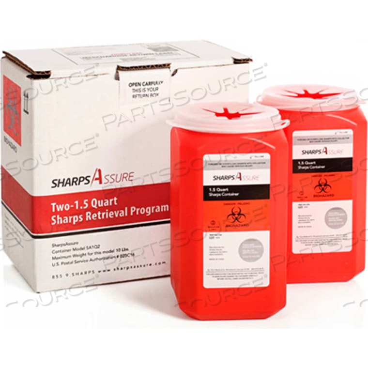 ASSURE TWO 1.5 QUART RETRIEVAL PROGRAM by Sharps Compliance, Inc.