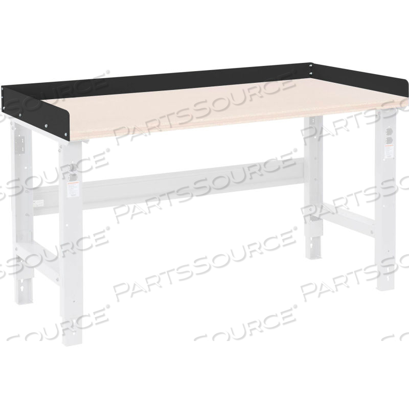 BACK AND END STOPS FOR WORKBENCH TOP - 48"W X 30"D X 3"H - BLACK by Approved Vendor BACK AND END STOPS FOR WORKBENCH TOP - 48"W X 30"D X 3"H - BLACK by Approved Vendor