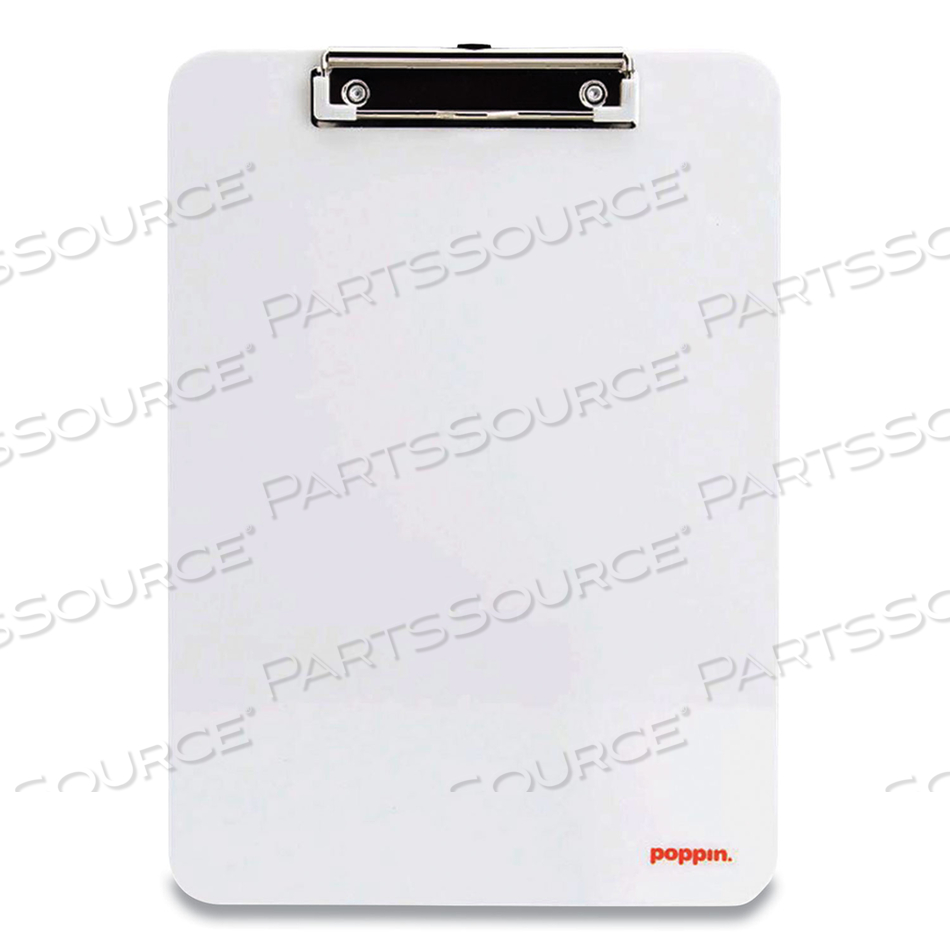 PLASTIC CLIPBOARD, HOLDS 8.5 X 11 SHEETS, WHITE 