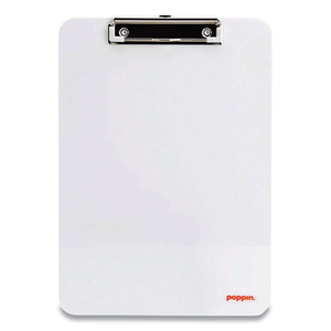 PLASTIC CLIPBOARD, HOLDS 8.5 X 11 SHEETS, WHITE by Poppin