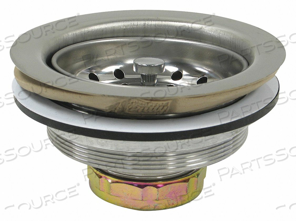 SINKSTRAINER D1-1/2 ZINC PLASTIC CHROME by Perfect Putty