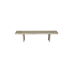 STAINLESS STEEL BENCH - STEEL TOP & PEDESTALS 72"W X 12"D X 18"H by DC Tech, Inc.