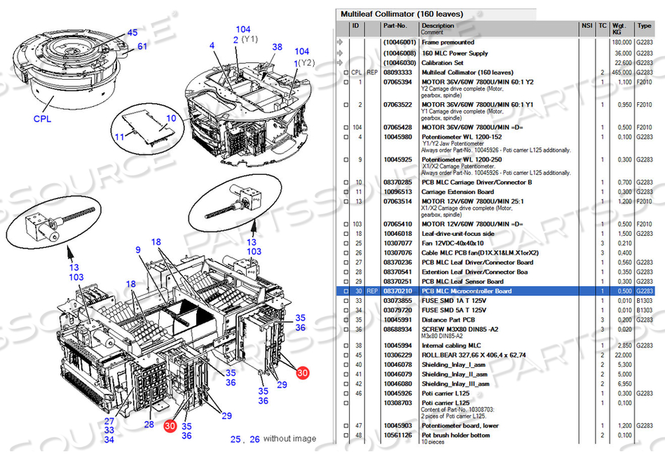 MLC MICROCONTROLLER PRINTED CIRCUIT BOARD by Siemens Medical Solutions