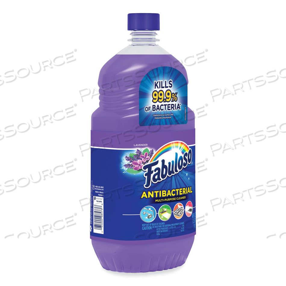 ANTIBACTERIAL MULTI-PURPOSE CLEANER, LAVENDER SCENT, 48 OZ BOTTLE by Fabuloso ANTIBACTERIAL MULTI-PURPOSE CLEANER, LAVENDER SCENT, 48 OZ BOTTLE by Fabuloso