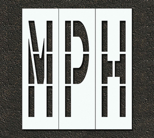 PAVEMENT STENCIL MPH 96 IN by RAE Products & Chemicals Corp.