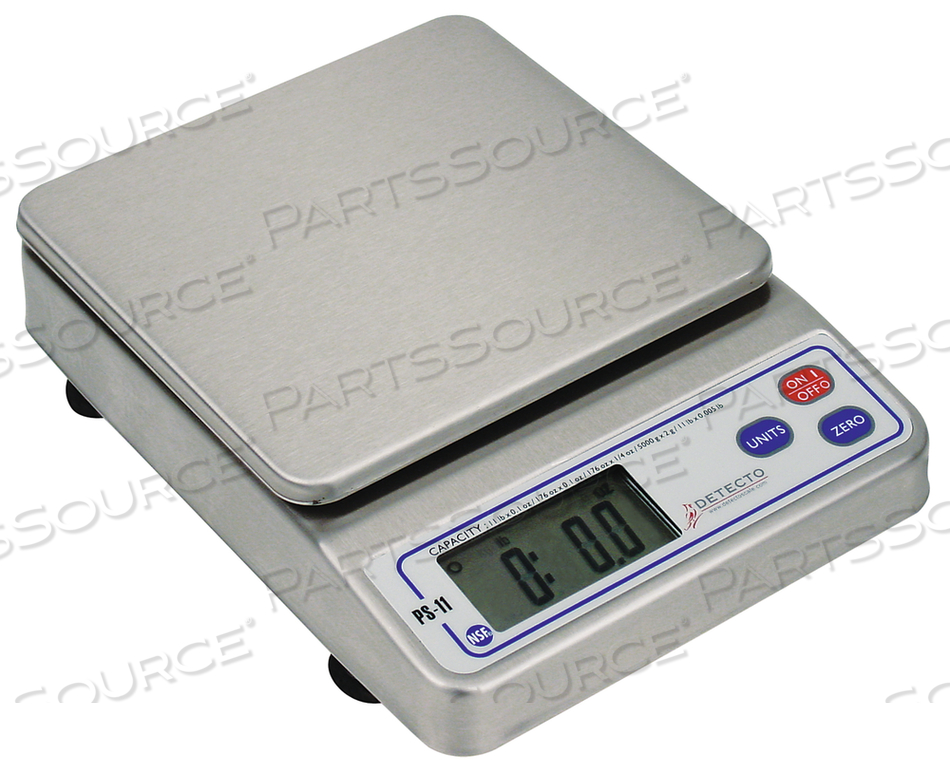 PORTION SCALE, ELECTRONIC, 11 LB CAPACITY, 8.02" X 4.96" by Detecto Scale / Cardinal Scale