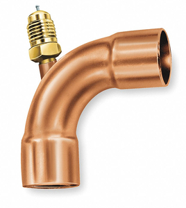 1/4 ACCESS VALVE 90 BRASS/COPPER by JB Industries