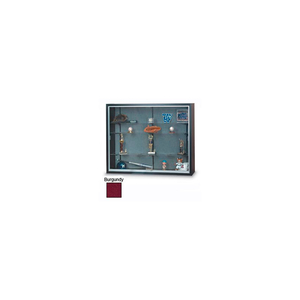 72" X 48" X 8" BLACK LAMINATE DISPLAY CASE W/THREE SHELVES AND BURGUNDY INTERIOR by United Visual Products