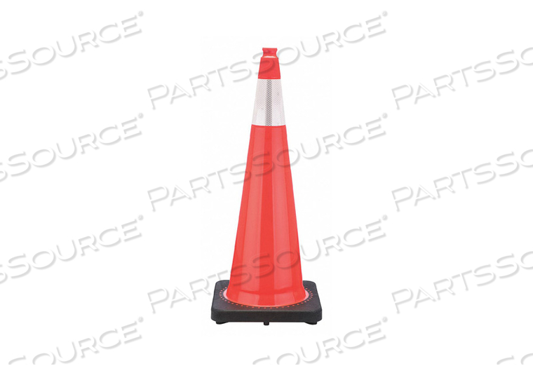 TRAFFIC CONE, DAY OR LOW SPEED ROADWAY (40 MPH OR LESS), REFLECTIVE, 36 IN CONE HT, ORANGE, STD CONE by JBC Safety Plastic, Inc. TRAFFIC CONE, DAY OR LOW SPEED ROADWAY (40 MPH OR LESS), REFLECTIVE, 36 IN CONE HT, ORANGE, STD CONE by JBC Safety Plastic, Inc.