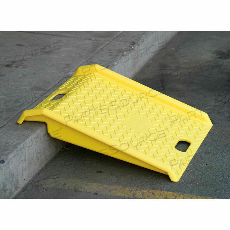 CURB RAMP, 26 1/2 IN USABLE WD, CURB RAMP, RAISED, 1,000 LB MAX LOAD CAPACITY, PLASTIC, YELLOW by Eagle