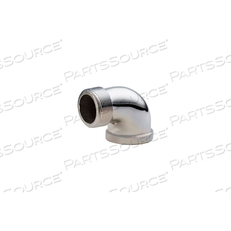 CHROME PLATED BRASS PIPE FITTING 1/4 90 DEGREE STREET ELBOW NPT MALE X FEMALE by Merit Brass Company