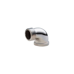 CHROME PLATED BRASS PIPE FITTING 1/4 90 DEGREE STREET ELBOW NPT MALE X FEMALE by Merit Brass Company