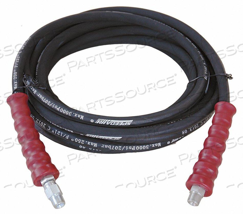 PRESSURE WASHER HOSE, HOSE INSIDE DIA. 3/8 IN, HOSE OUTSIDE DIA. 0.71 IN, HOSE LENGTH 30 FT, HOSE COLOR BLACK, HOSE TUBE MATERIAL POLYETHYLE by Speedaire PRESSURE WASHER HOSE, HOSE INSIDE DIA. 3/8 IN, HOSE OUTSIDE DIA. 0.71 IN, HOSE LENGTH 30 FT, HOSE COLOR BLACK, HOSE TUBE MATERIAL POLYETHYLE by Speedaire