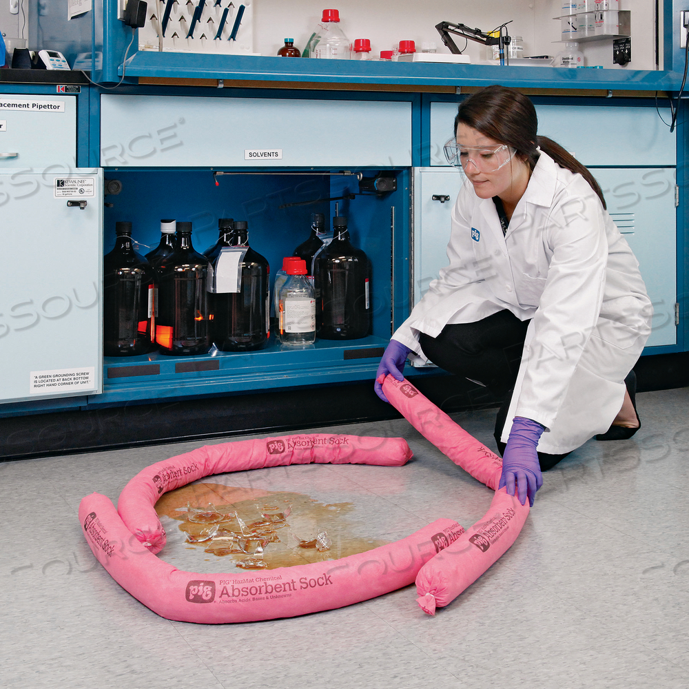 PIG HAZMAT CHEMICAL ABSORBENT SOCK by New Pig Corporation