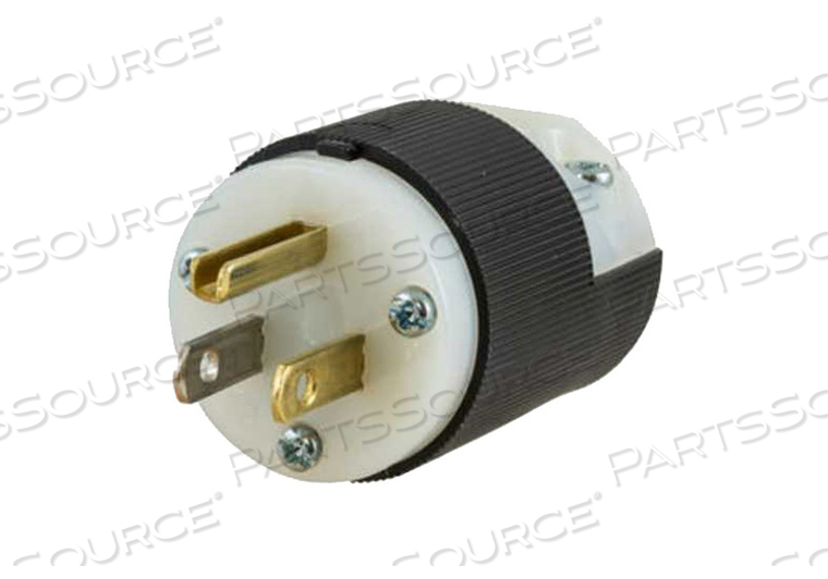 INSULGRIP STRAIGHT BLADE PLUG, POLYCARBONATE, MALE, BLACK, WHITE, IP20 ENCLOSURE, 2 POLES, 3 WIRES, 18 TO 10 AWG, 125 V, 15 A, 1.52 IN X 1.9 by Hubbell Power Systems INSULGRIP STRAIGHT BLADE PLUG, POLYCARBONATE, MALE, BLACK, WHITE, IP20 ENCLOSURE, 2 POLES, 3 WIRES, 18 TO 10 AWG, 125 V, 15 A, 1.52 IN X 1.9 by Hubbell Power Systems