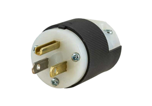 INSULGRIP STRAIGHT BLADE PLUG, POLYCARBONATE, MALE, BLACK, WHITE, IP20 ENCLOSURE, 2 POLES, 3 WIRES, 18 TO 10 AWG, 125 V, 15 A, 1.52 IN X 1.9 by Hubbell Power Systems INSULGRIP STRAIGHT BLADE PLUG, POLYCARBONATE, MALE, BLACK, WHITE, IP20 ENCLOSURE, 2 POLES, 3 WIRES, 18 TO 10 AWG, 125 V, 15 A, 1.52 IN X 1.9 by Hubbell Power Systems