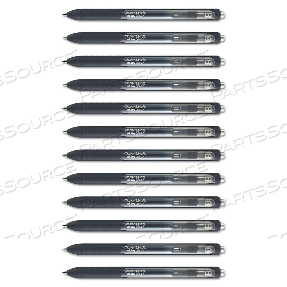 INKJOY GEL RETRACTABLE PEN, 0.7MM, BLACK INK, DOZEN by Paper Mate