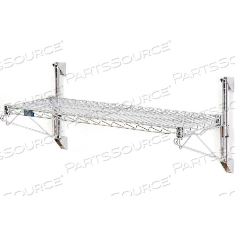 NEXEL CHROME WALL MOUNT WIRE SHELVING 36"W X 14"D X 14"H 1 - SHELF STARTER by Approved Vendor