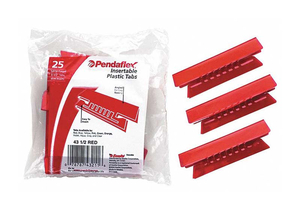 HANGING FOLDER INSERT PLASTIC RED PK25 by Tops
