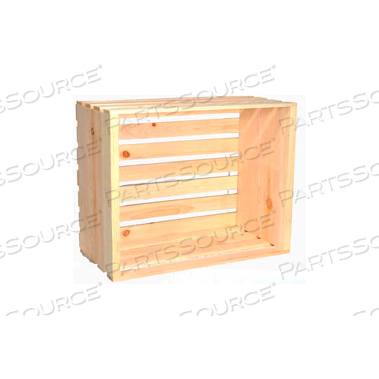 LARGE WOOD CRATE 18-1/2"W X 14-3/4"D X 12-1/2"H 2 PC - NATURAL 
