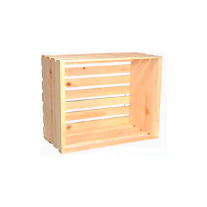LARGE WOOD CRATE 18-1/2"W X 14-3/4"D X 12-1/2"H 2 PC - NATURAL by Texas Basket Co.