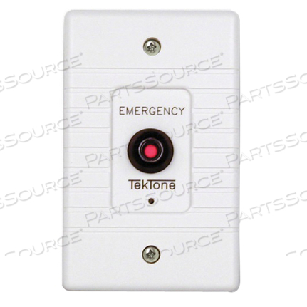 EMERGENCY PUSHBUTTON SWITCH, PLASTIC PLATE, 2 POLES by TekTone Sound & Signal Mfg., Inc.