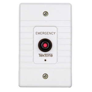 EMERGENCY PUSHBUTTON SWITCH, PLASTIC PLATE, 2 POLES by TekTone Sound & Signal Mfg., Inc. EMERGENCY PUSHBUTTON SWITCH, PLASTIC PLATE, 2 POLES by TekTone Sound & Signal Mfg., Inc.