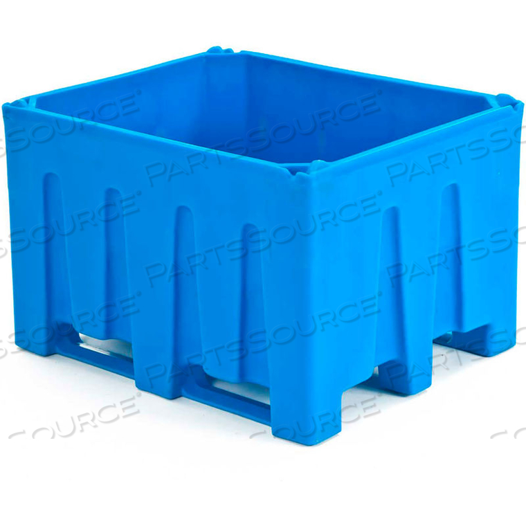 BONAR PLASTICS SANI-BOX&REG, CONTAINER - FORK RUNNER BASE 1500 LB. CAP. - 48"L X 40"W X 31 "H BLUE by Snyder Industries
