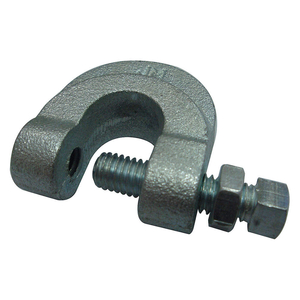 BEAM CLAMP, GALVANIZED MALLEABLE IRON, 400 LB LOAD CAPACITY, FOR 3/8 IN THREADED ROD by Approved Vendor