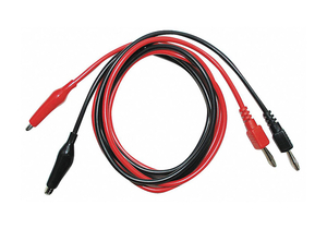 HOOK CLIP TEST LEADS RED/BLACK SILICONE by B&K Precision