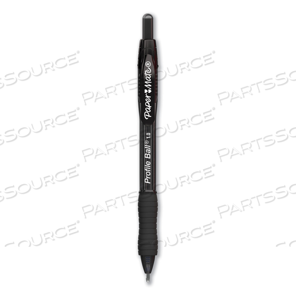 PROFILE BALLPOINT PEN, RETRACTABLE, MEDIUM 1 MM, BLACK INK, TRANSLUCENT BLACK BARREL by Paper Mate PROFILE BALLPOINT PEN, RETRACTABLE, MEDIUM 1 MM, BLACK INK, TRANSLUCENT BLACK BARREL by Paper Mate