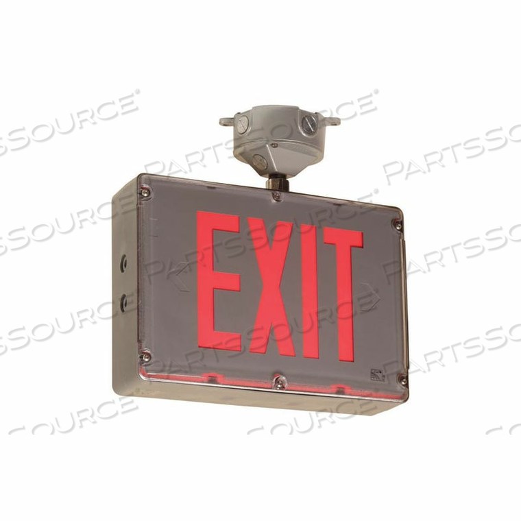 CLASS 1 DIVISION 2 EXIT SIGN - EXIT AC-ONLY RED LED DOUBLE FACE 