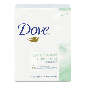 SENSITIVE SKIN BATH BAR, UNSCENTED, 4.5 OZ BAR, 8 BARS/PACK, 9 PACKS/CARTON by Dove SENSITIVE SKIN BATH BAR, UNSCENTED, 4.5 OZ BAR, 8 BARS/PACK, 9 PACKS/CARTON by Dove