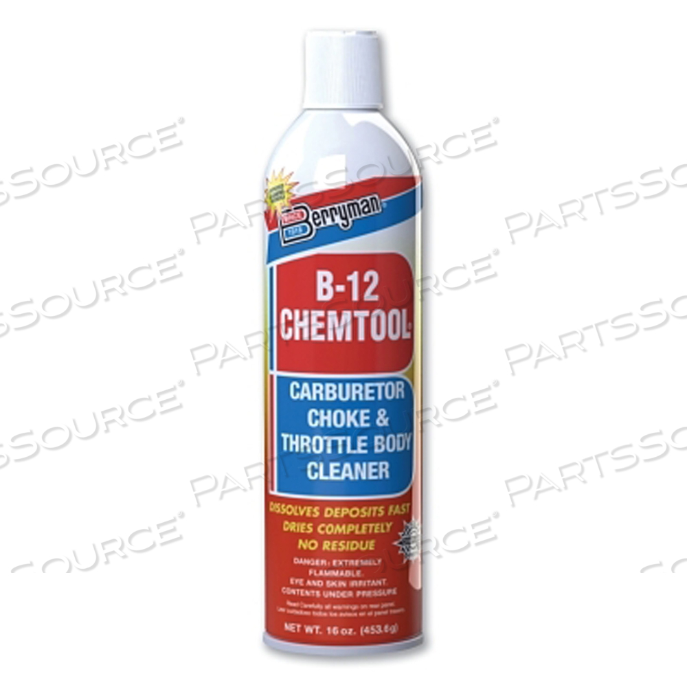 B-12 CHEMTOOL CARBURETOR/CHOKE CLEANERS, 16 OZ AEROSOL CAN by Berryman Products B-12 CHEMTOOL CARBURETOR/CHOKE CLEANERS, 16 OZ AEROSOL CAN by Berryman Products
